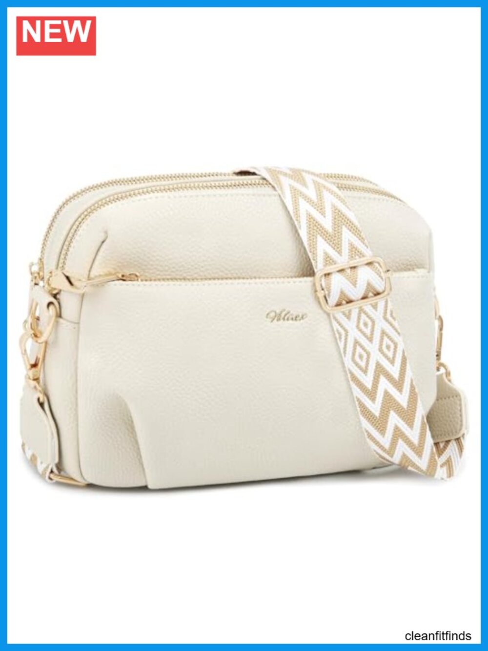 Vegan Leather Crossbody Bag Women Anti Theft RFID Shoulder Handbag w/